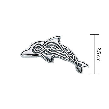 Celtic Knots Silver Dolphin Pendant TPD084 - Jewelry